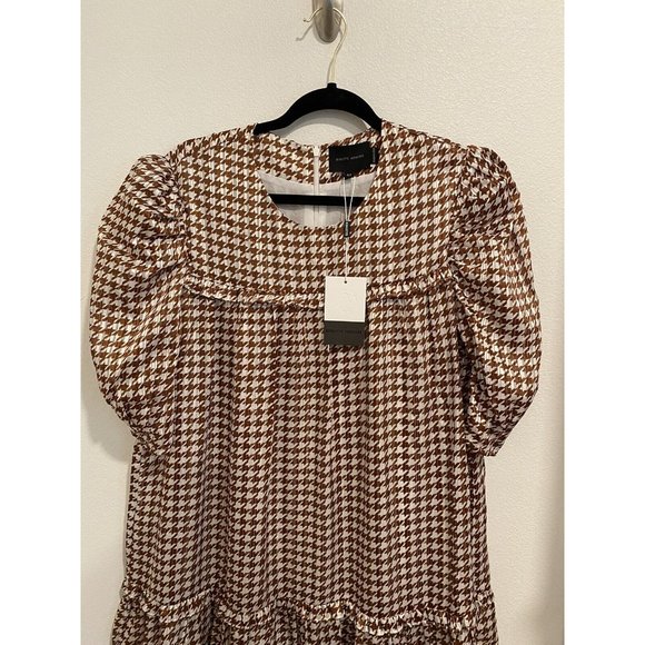 $338 Birgitte Herskind Sus Shift Dress  Pepita Houndstooth Print Size US 12 XL - Picture 5 of 7